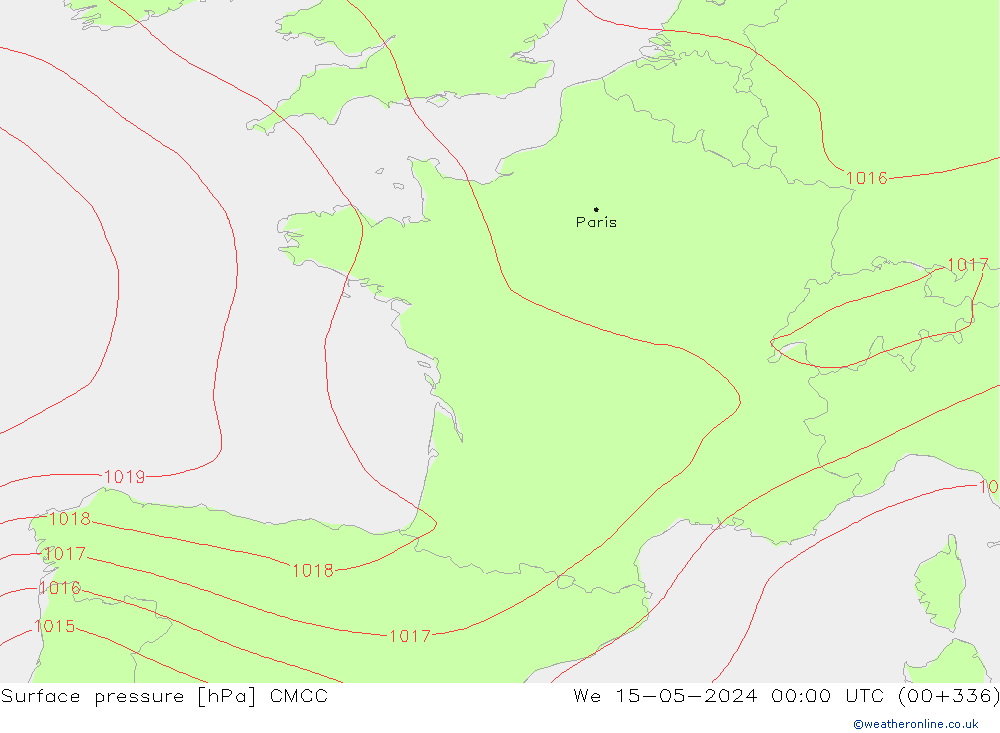 Surface pressure CMCC We 15.05.2024 00 UTC