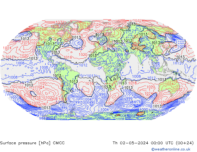 pression de l'air CMCC jeu 02.05.2024 00 UTC