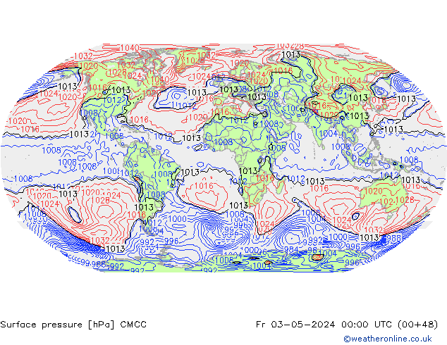 Yer basıncı CMCC Cu 03.05.2024 00 UTC