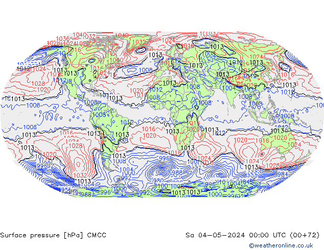 Atmosférický tlak CMCC So 04.05.2024 00 UTC
