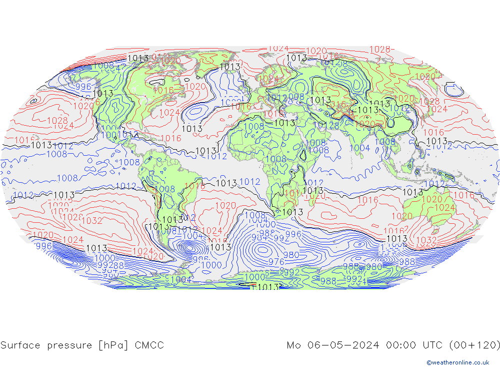 Yer basıncı CMCC Pzt 06.05.2024 00 UTC