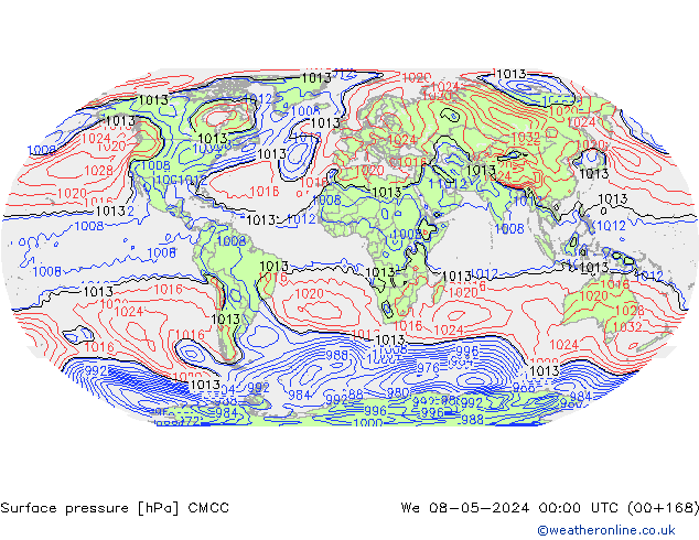 Yer basıncı CMCC Çar 08.05.2024 00 UTC