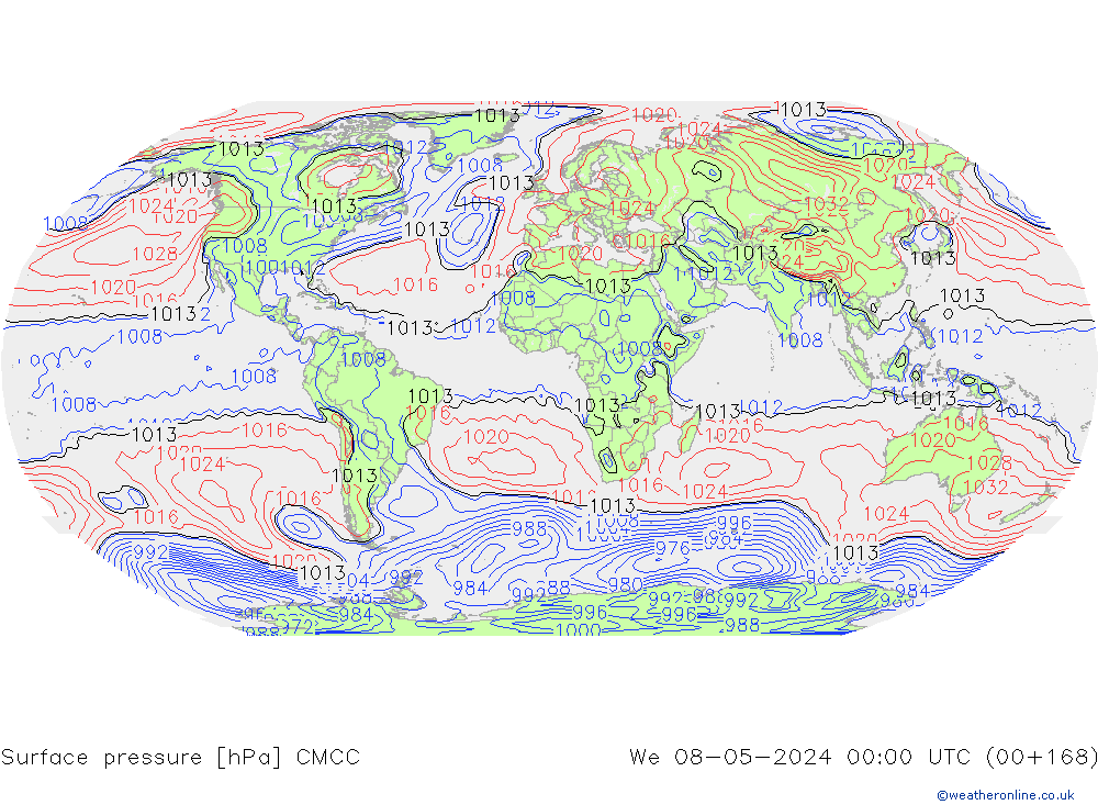 Surface pressure CMCC We 08.05.2024 00 UTC