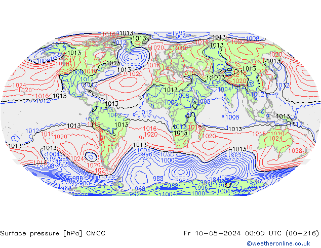 Yer basıncı CMCC Cu 10.05.2024 00 UTC