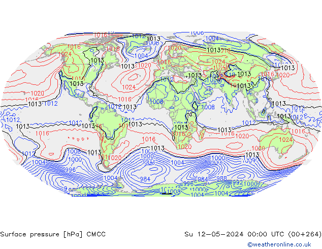 pressão do solo CMCC Dom 12.05.2024 00 UTC