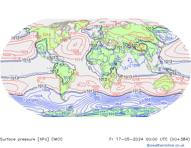 Surface pressure CMCC Fr 17.05.2024 00 UTC