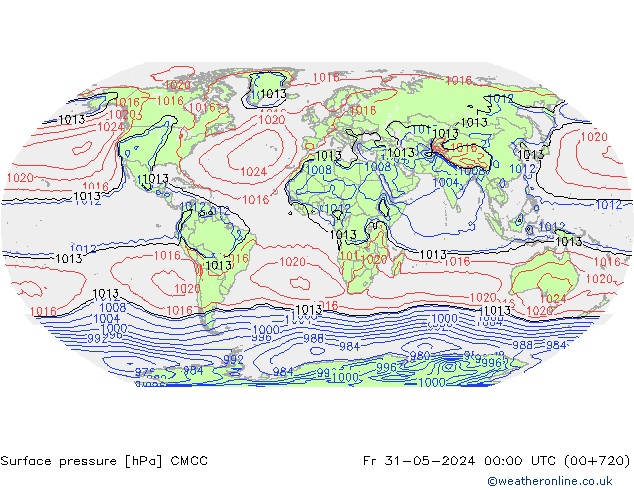 Surface pressure CMCC Fr 31.05.2024 00 UTC