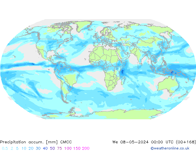 Toplam Yağış CMCC Çar 08.05.2024 00 UTC