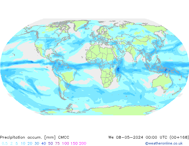 Precipitation accum. CMCC St 08.05.2024 00 UTC