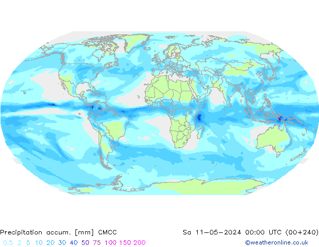 Totale neerslag CMCC za 11.05.2024 00 UTC