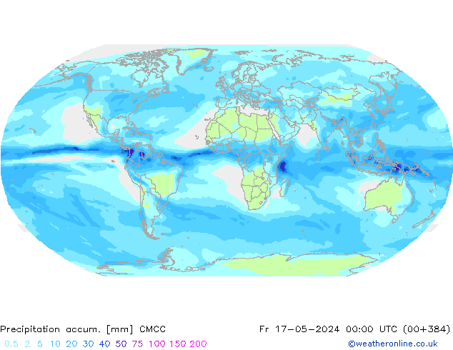 Precipitation accum. CMCC пт 17.05.2024 00 UTC
