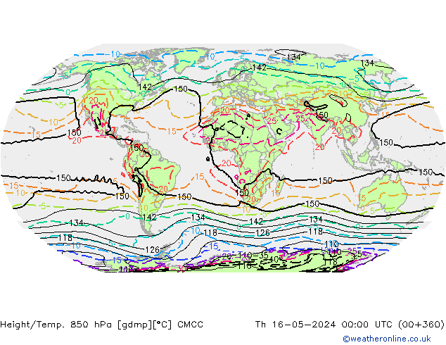 Height/Temp. 850 hPa CMCC  16.05.2024 00 UTC