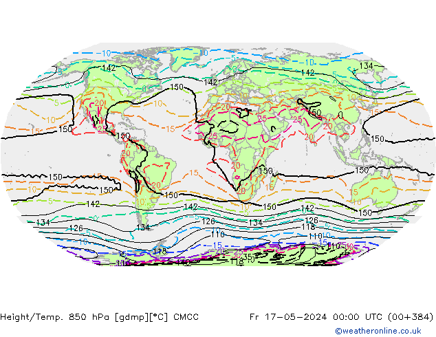 Height/Temp. 850 hPa CMCC Fr 17.05.2024 00 UTC