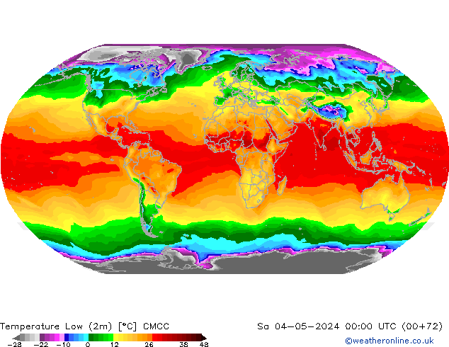 Tiefstwerte (2m) CMCC Sa 04.05.2024 00 UTC