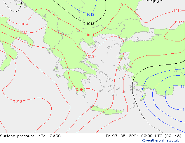 Surface pressure CMCC Fr 03.05.2024 00 UTC