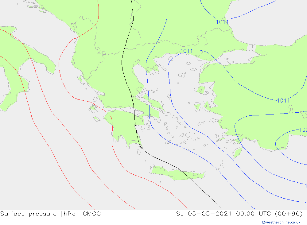 Yer basıncı CMCC Paz 05.05.2024 00 UTC