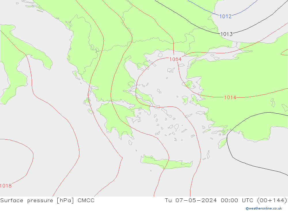 Atmosférický tlak CMCC Út 07.05.2024 00 UTC