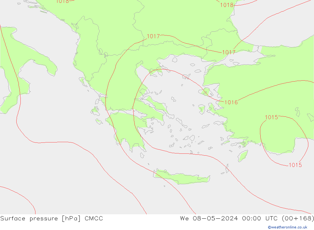 Luchtdruk (Grond) CMCC wo 08.05.2024 00 UTC