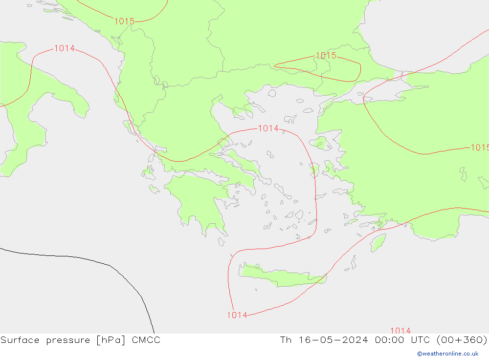 Luchtdruk (Grond) CMCC do 16.05.2024 00 UTC