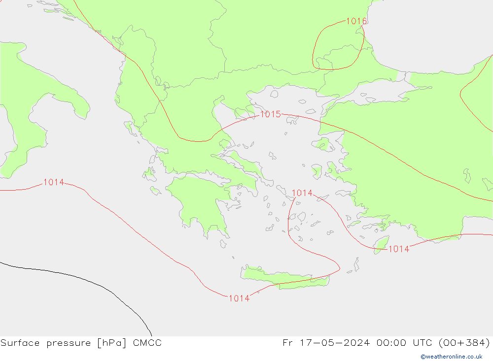 Surface pressure CMCC Fr 17.05.2024 00 UTC