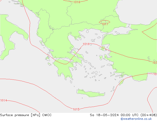 Surface pressure CMCC Sa 18.05.2024 00 UTC