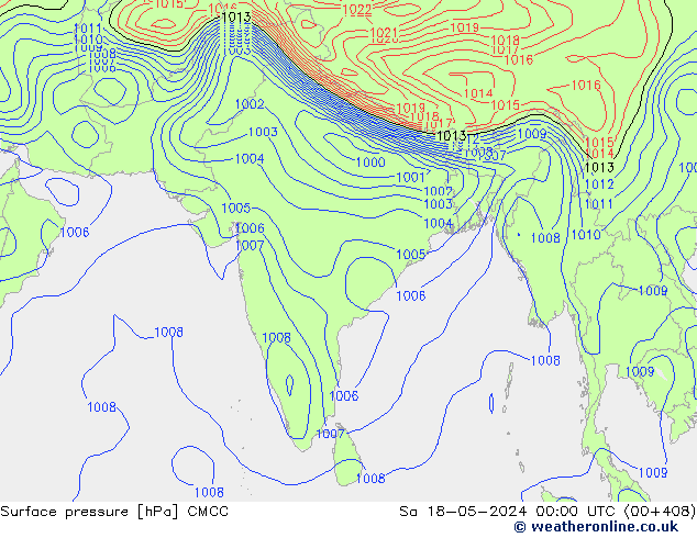 pression de l'air CMCC sam 18.05.2024 00 UTC