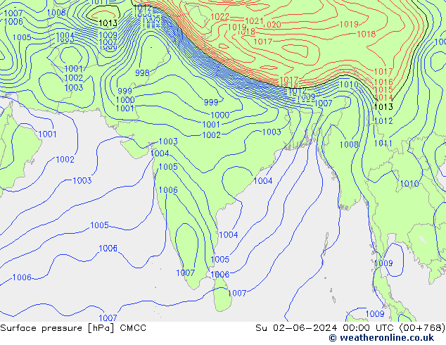 Bodendruck CMCC So 02.06.2024 00 UTC