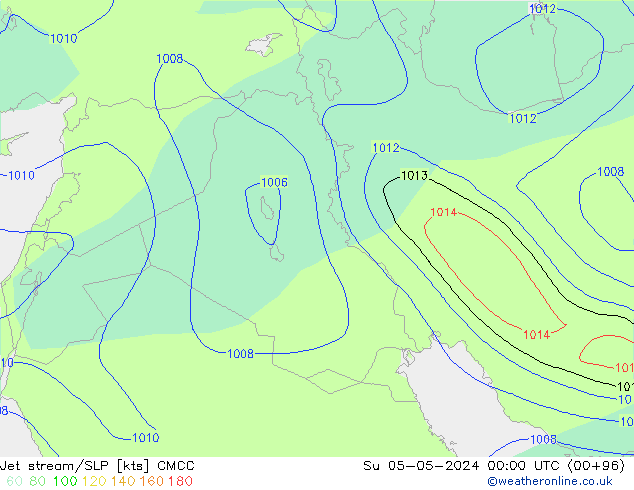 Prąd strumieniowy CMCC nie. 05.05.2024 00 UTC