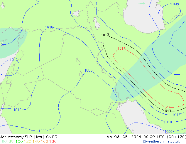 Prąd strumieniowy CMCC pon. 06.05.2024 00 UTC