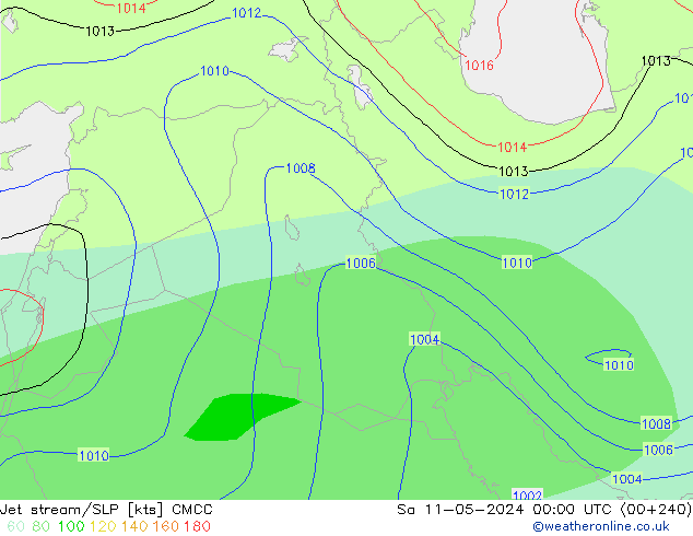 Corrente a getto CMCC sab 11.05.2024 00 UTC