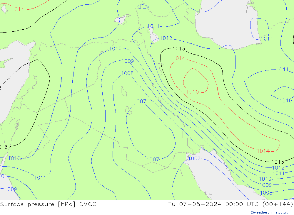 Bodendruck CMCC Di 07.05.2024 00 UTC