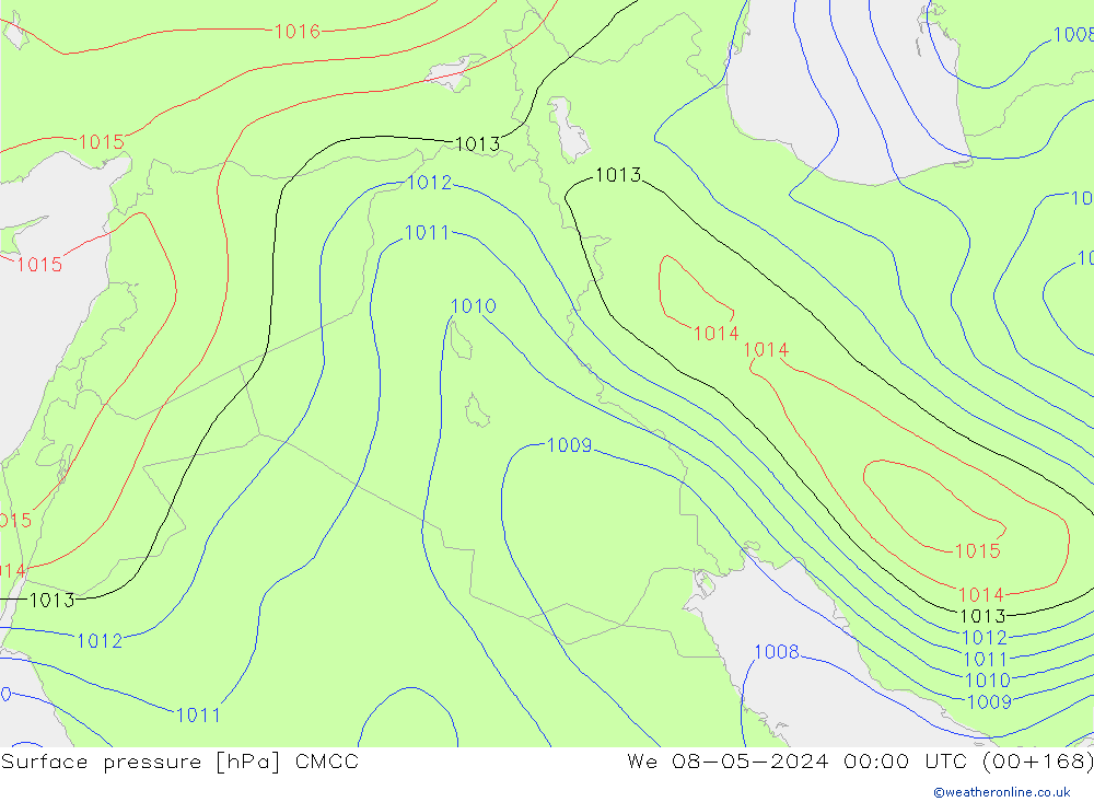 Surface pressure CMCC We 08.05.2024 00 UTC