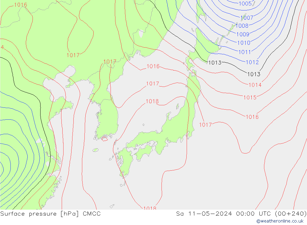 pression de l'air CMCC sam 11.05.2024 00 UTC