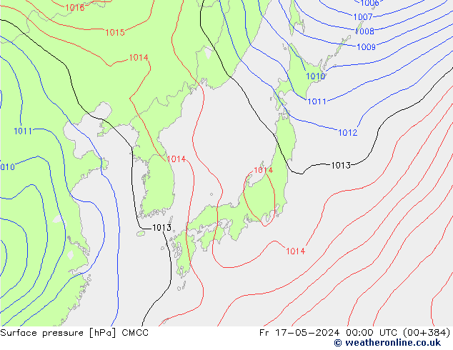 Surface pressure CMCC Fr 17.05.2024 00 UTC