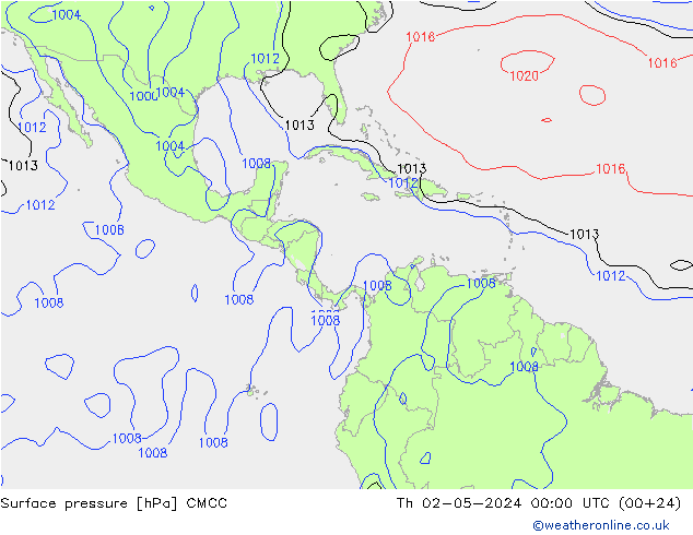 ciśnienie CMCC czw. 02.05.2024 00 UTC