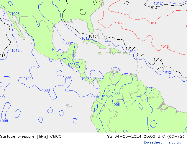 Luchtdruk (Grond) CMCC za 04.05.2024 00 UTC