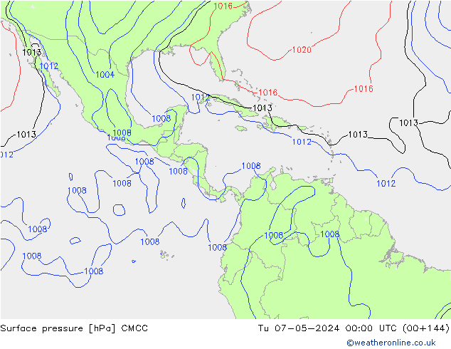 Surface pressure CMCC Tu 07.05.2024 00 UTC