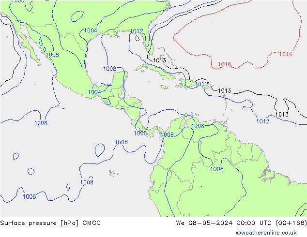 pressão do solo CMCC Qua 08.05.2024 00 UTC
