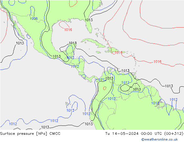 Luchtdruk (Grond) CMCC di 14.05.2024 00 UTC