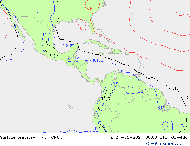 pression de l'air CMCC mar 21.05.2024 00 UTC