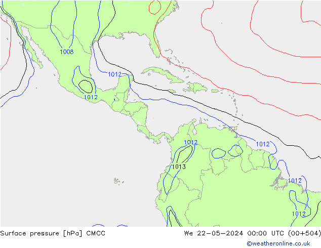 pressão do solo CMCC Qua 22.05.2024 00 UTC
