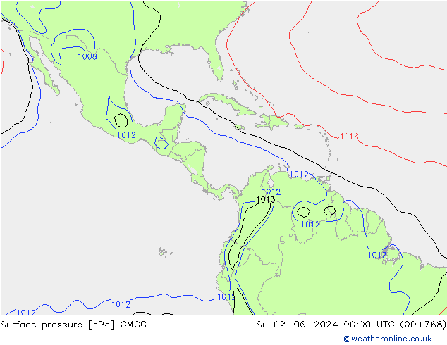 приземное давление CMCC Вс 02.06.2024 00 UTC
