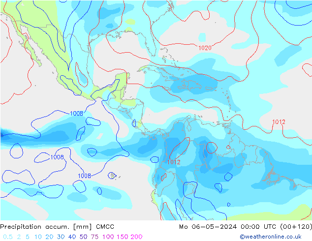 Toplam Yağış CMCC Pzt 06.05.2024 00 UTC