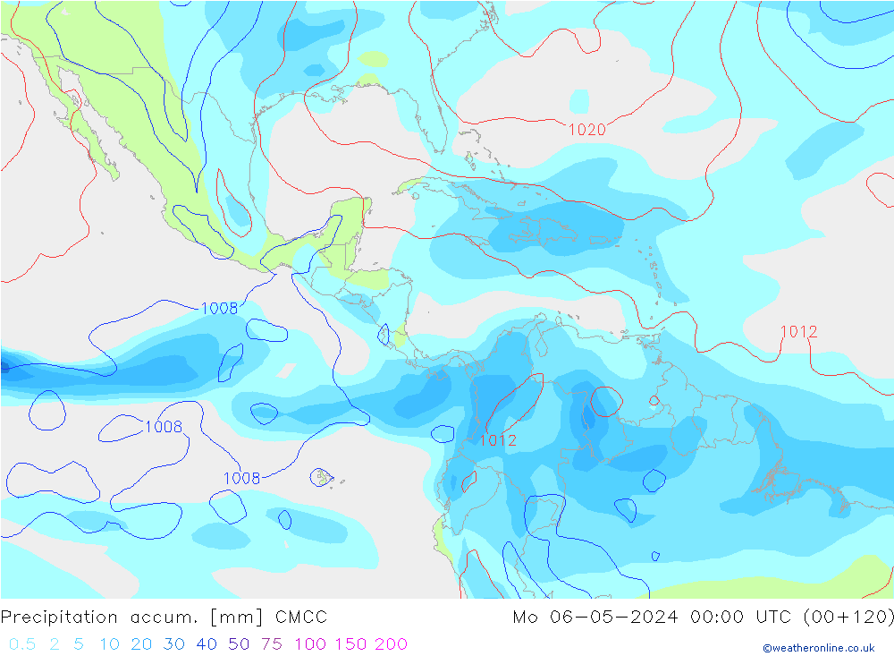 Precipitation accum. CMCC Mo 06.05.2024 00 UTC