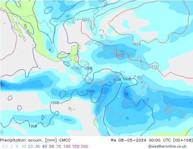 Precipitation accum. CMCC St 08.05.2024 00 UTC