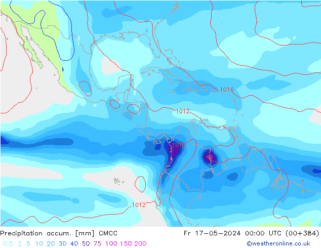 Precipitation accum. CMCC Fr 17.05.2024 00 UTC