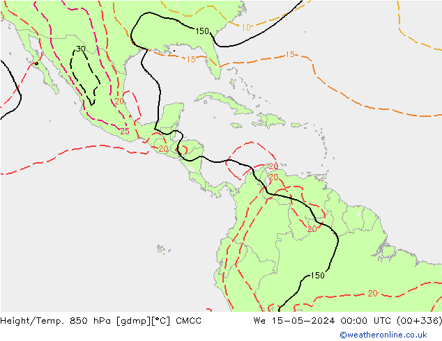 Height/Temp. 850 гПа CMCC ср 15.05.2024 00 UTC