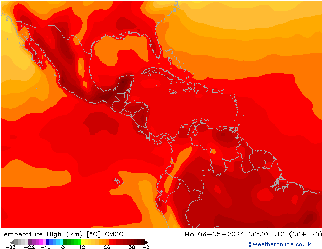 température 2m max CMCC lun 06.05.2024 00 UTC
