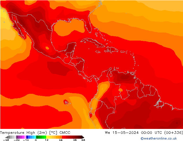 Temperature High (2m) CMCC We 15.05.2024 00 UTC