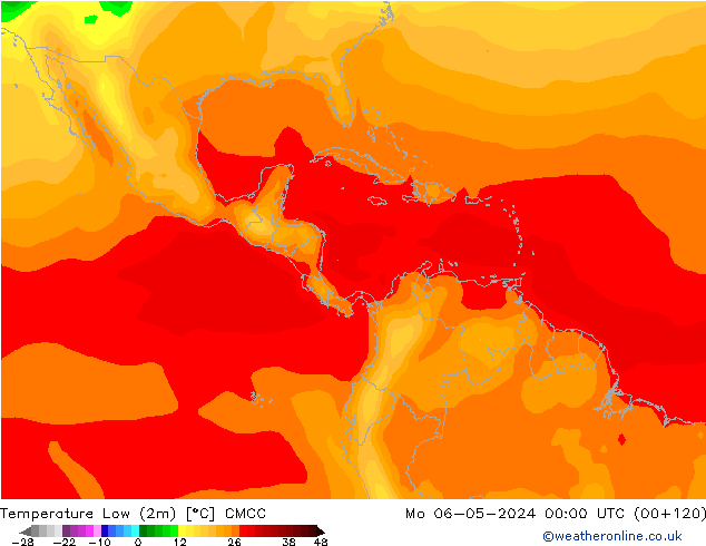 Nejnižší teplota (2m) CMCC Po 06.05.2024 00 UTC